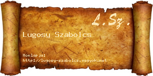 Lugosy Szabolcs névjegykártya